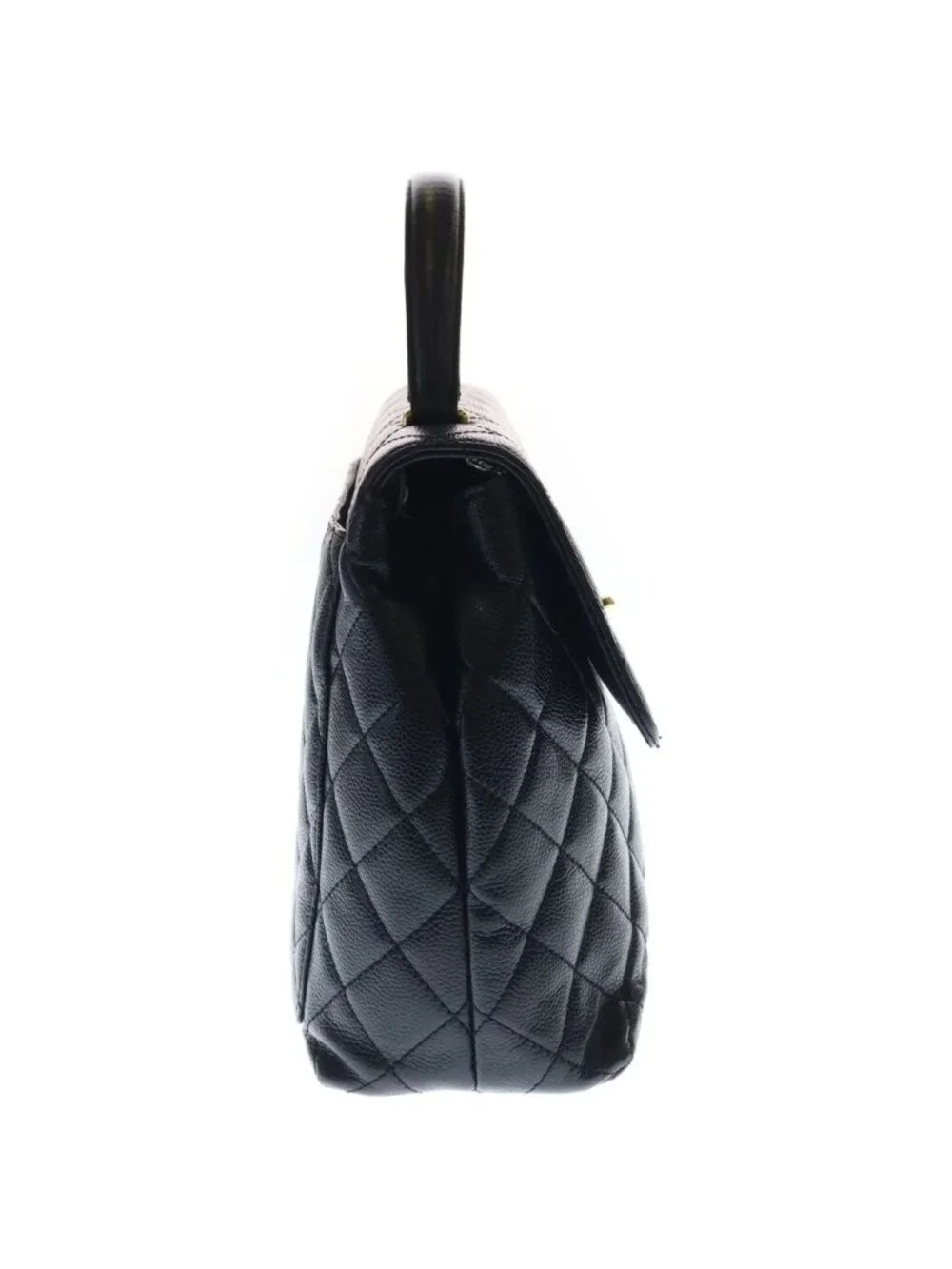 Chanel Quilted CC Logo Turnlock Top Handle Kelly Handbag